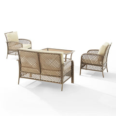 Crosley Tribeca 116 Inch 4pc Outdoor Wicker Conversation Set - KO70037