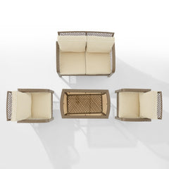 Crosley Tribeca 116 Inch 4pc Outdoor Wicker Conversation Set - KO70037
