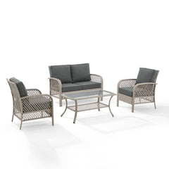 Crosley Tribeca 116 Inch 4pc Outdoor Wicker Conversation Set - KO70037
