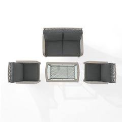 Crosley Tribeca 116 Inch 4pc Outdoor Wicker Conversation Set - KO70037