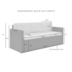 Discontinued Crosley Palm Harbor Outdoor Wicker Sofa - KO70048BR