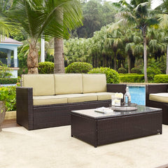 Discontinued Crosley Palm Harbor Outdoor Wicker Sofa - KO70048BR