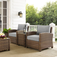 Crosley Bradenton 95 Inch 3pc Outdoor Wicker Armchair Set - KO70052WB