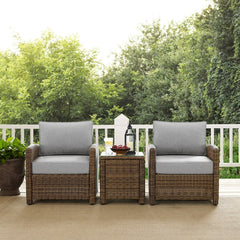 Crosley Bradenton 95 Inch 3pc Outdoor Wicker Armchair Set - KO70052WB