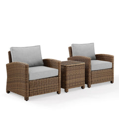 Crosley Bradenton 95 Inch 3pc Outdoor Wicker Armchair Set - KO70052WB