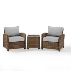 Crosley Bradenton 95 Inch 3pc Outdoor Wicker Armchair Set - KO70052WB