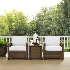 Crosley Bradenton 95 Inch 3pc Outdoor Wicker Armchair Set - KO70052WB