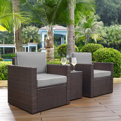 Crosley Palm Harbor 93 Inch 3pc Outdoor Wicker Chair Set - KO70055BR