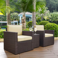 Crosley Palm Harbor 93 Inch 3pc Outdoor Wicker Chair Set - KO70055BR