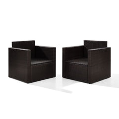 Crosley Palm Harbor 93 Inch 3pc Outdoor Wicker Chair Set - KO70055BR