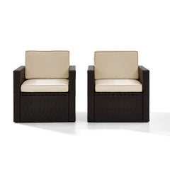 Crosley Palm Harbor 93 Inch 3pc Outdoor Wicker Chair Set - KO70055BR
