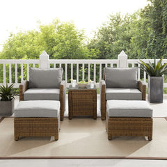 Crosley Bradenton 93 Inch 5pc Outdoor Wicker Armchair Set - KO70182WB
