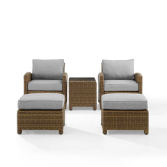 Crosley Bradenton 93 Inch 5pc Outdoor Wicker Armchair Set - KO70182WB