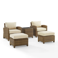 Crosley Bradenton 93 Inch 5pc Outdoor Wicker Armchair Set - KO70182WB