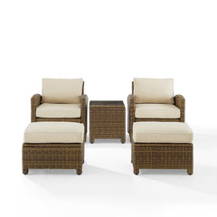 Crosley Bradenton 93 Inch 5pc Outdoor Wicker Armchair Set - KO70182WB