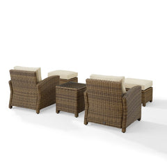 Crosley Bradenton 93 Inch 5pc Outdoor Wicker Armchair Set - KO70182WB