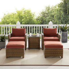 Crosley Bradenton 93 Inch 5pc Outdoor Wicker Armchair Set - KO70182WB