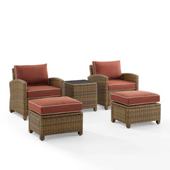 Crosley Bradenton 93 Inch 5pc Outdoor Wicker Armchair Set - KO70182WB