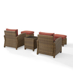 Crosley Bradenton 93 Inch 5pc Outdoor Wicker Armchair Set - KO70182WB