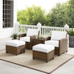 Crosley Bradenton 93 Inch 5pc Outdoor Wicker Armchair Set - KO70182WB