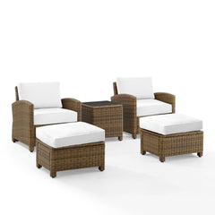 Crosley Bradenton 93 Inch 5pc Outdoor Wicker Armchair Set - KO70182WB