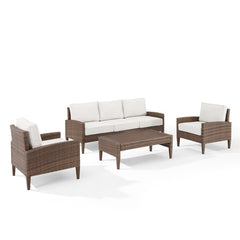 Crosley Capella 80 Inch Outdoor Wicker 4pc Sofa Set - KO70192