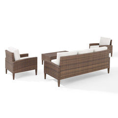Crosley Capella 80 Inch Outdoor Wicker 4pc Sofa Set - KO70192