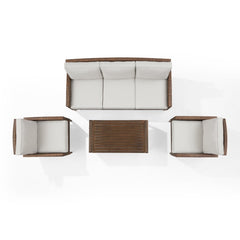 Crosley Capella 80 Inch Outdoor Wicker 4pc Sofa Set - KO70192