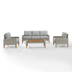 Crosley Capella 80 Inch Outdoor Wicker 4pc Sofa Set - KO70192