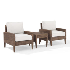 Crosley Capella 3pc Outdoor Wicker Chair Set - KO70195BR