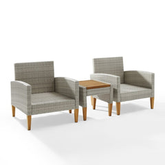 Crosley Capella 3pc Outdoor Wicker Chair Set - KO70195BR