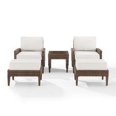 Crosley Capella 5pc Outdoor Wicker Chair Set - KO70196BR