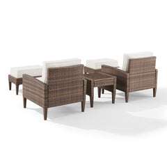 Crosley Capella 5pc Outdoor Wicker Chair Set - KO70196BR