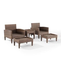 Crosley Capella 5pc Outdoor Wicker Chair Set - KO70196BR