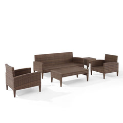 Crosley Capella 5pc Outdoor Wicker Sofa Set - KO70197BR