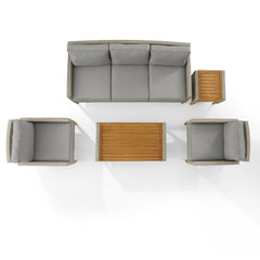 Crosley Capella 5pc Outdoor Wicker Sofa Set - KO70197BR