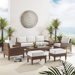 Crosley Capella 7pc Outdoor Wicker Sofa Set - KO70198BR