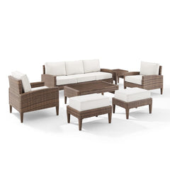 Crosley Capella 7pc Outdoor Wicker Sofa Set - KO70198BR