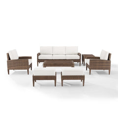 Crosley Capella 7pc Outdoor Wicker Sofa Set - KO70198BR