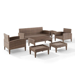 Crosley Capella 7pc Outdoor Wicker Sofa Set - KO70198BR