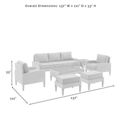 Crosley Capella 7pc Outdoor Wicker Sofa Set - KO70198BR