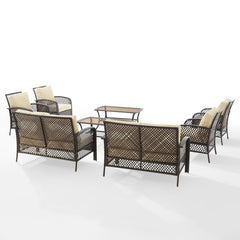 Crosley Tribeca 128 Inch 8pc Outdoor Wicker Conversation Set - KO70237