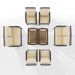 Crosley Tribeca 128 Inch 8pc Outdoor Wicker Conversation Set - KO70237