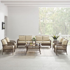 Crosley Tribeca 128 Inch 8pc Outdoor Wicker Conversation Set - KO70237
