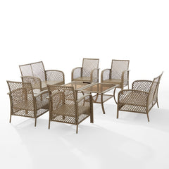 Crosley Tribeca 128 Inch 8pc Outdoor Wicker Conversation Set - KO70237