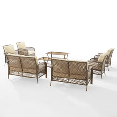 Crosley Tribeca 128 Inch 8pc Outdoor Wicker Conversation Set - KO70237