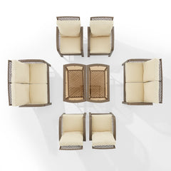 Crosley Tribeca 128 Inch 8pc Outdoor Wicker Conversation Set - KO70237