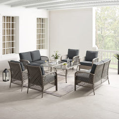 Crosley Tribeca 128 Inch 8pc Outdoor Wicker Conversation Set - KO70237