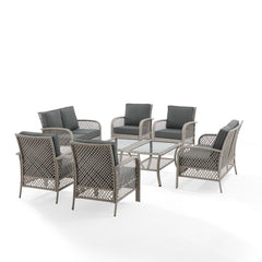 Crosley Tribeca 128 Inch 8pc Outdoor Wicker Conversation Set - KO70237