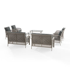 Crosley Tribeca 128 Inch 8pc Outdoor Wicker Conversation Set - KO70237